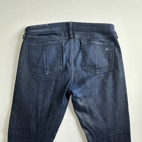 Rag & Bone JEAN The Skinny Leg Jeans Blue Olive Harrow Dark Wash Size 30x30 - Picture 4 of 8